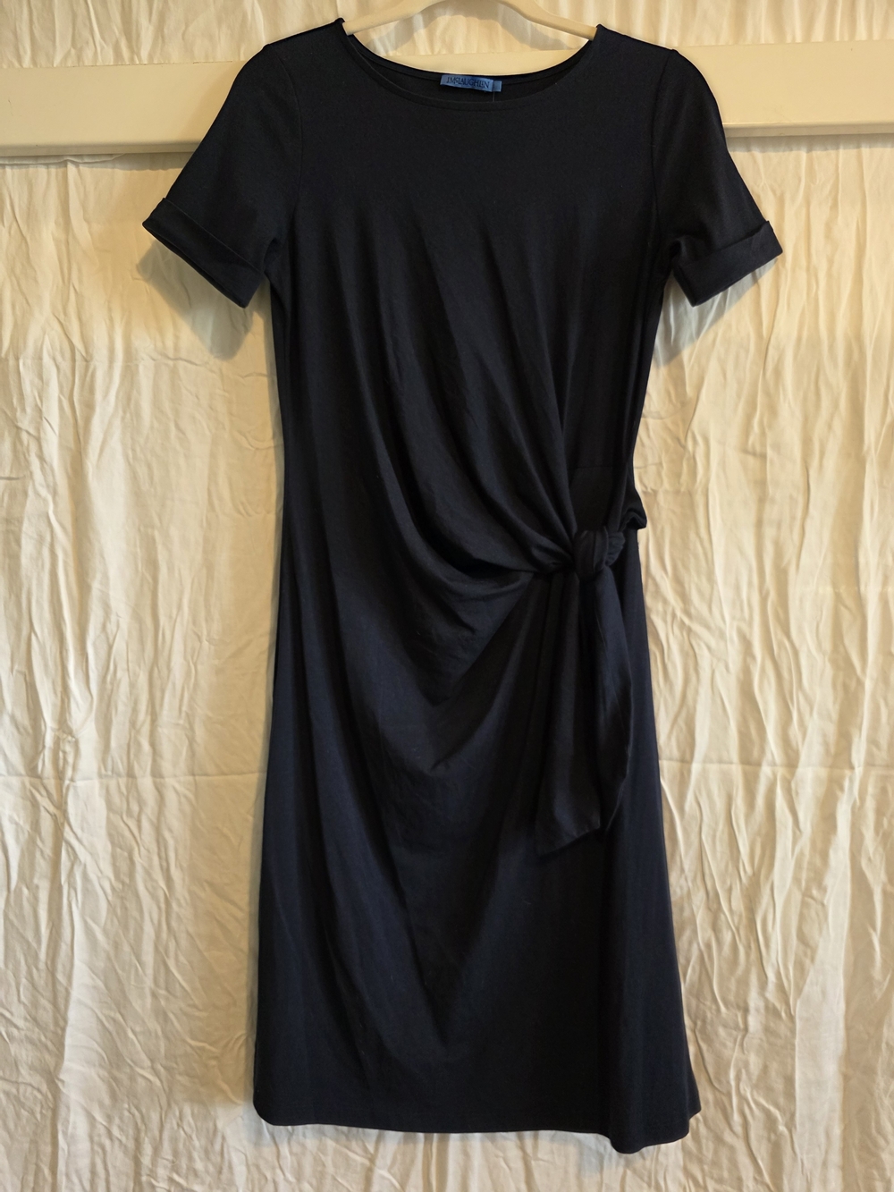 J. McLaughlin Navy Side-Tie Midi Dress